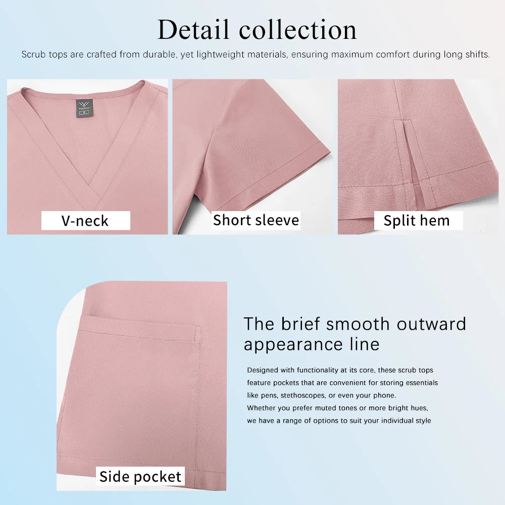 Professional Beauty Salon Scrub Top
