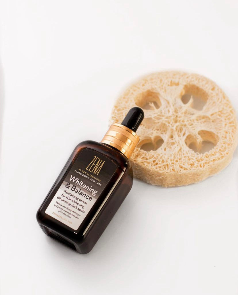 Zena Whitening & Balance Serum dropper bottle